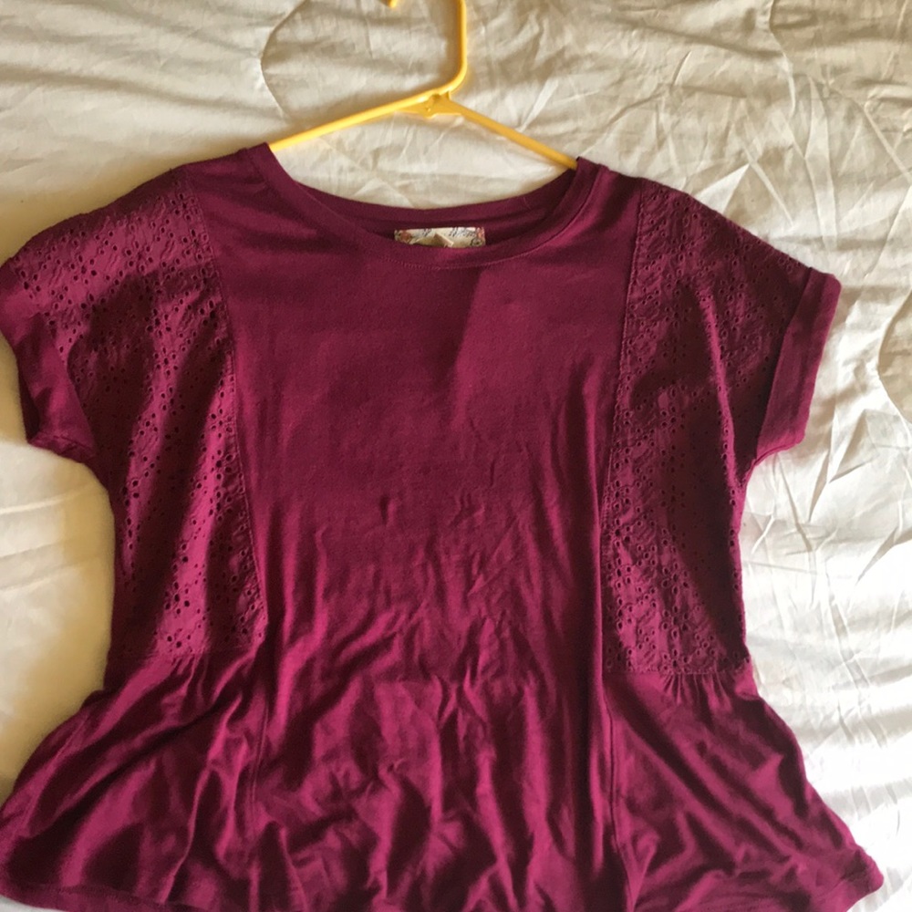 Pink rose Maroon/purple Shirt